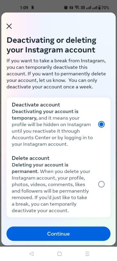 How to Delete Your Instagram Account on Android